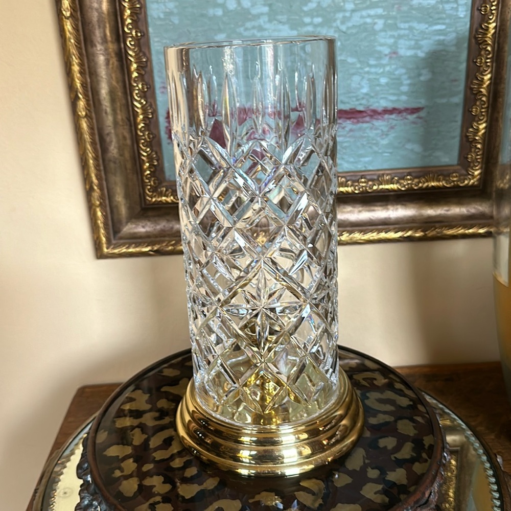 Waterford Crystal hurricane lamp candle holder
